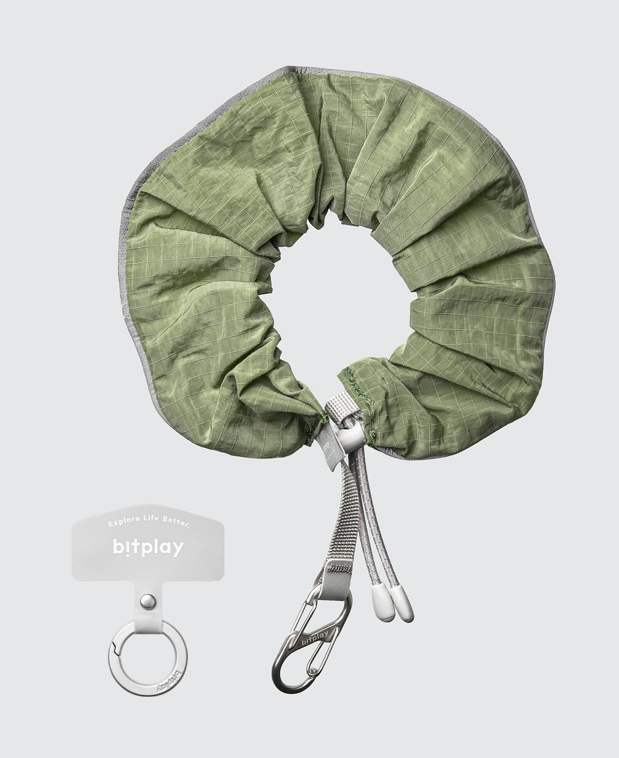 圈圈反光手繩 霧灰綠