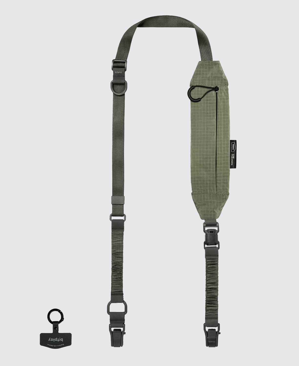 斜背小包掛繩 霧灰綠