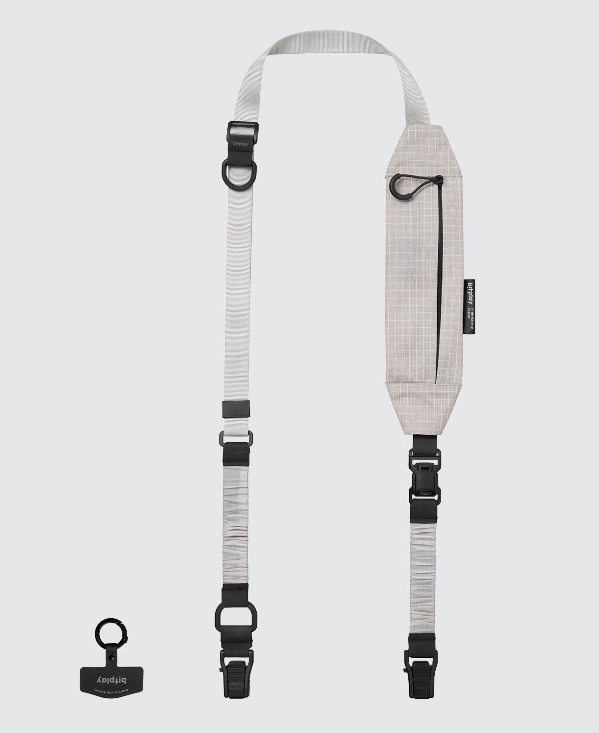 斜背小包掛繩 水泥灰